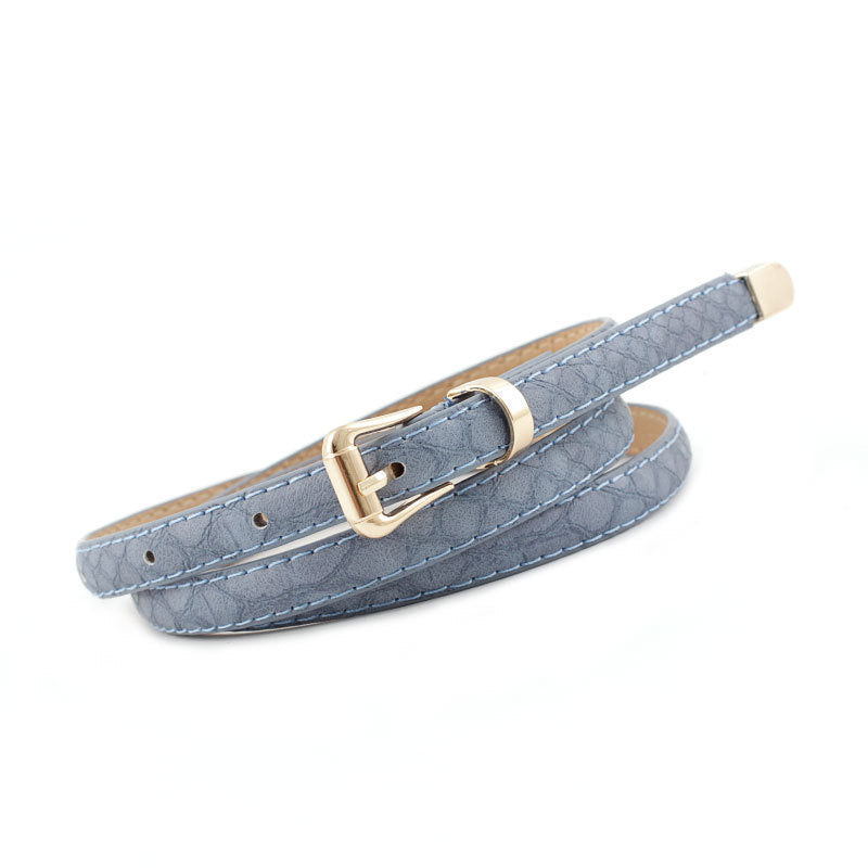 Women's New Fashion All-match Snake Pattern Pin Buckle Belt