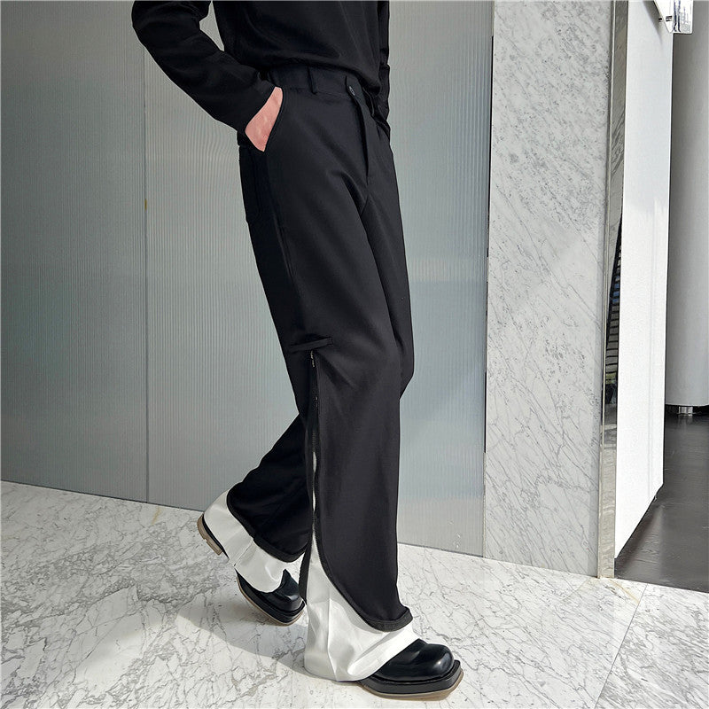 Men's Irregular Casual Pants Suit Pants