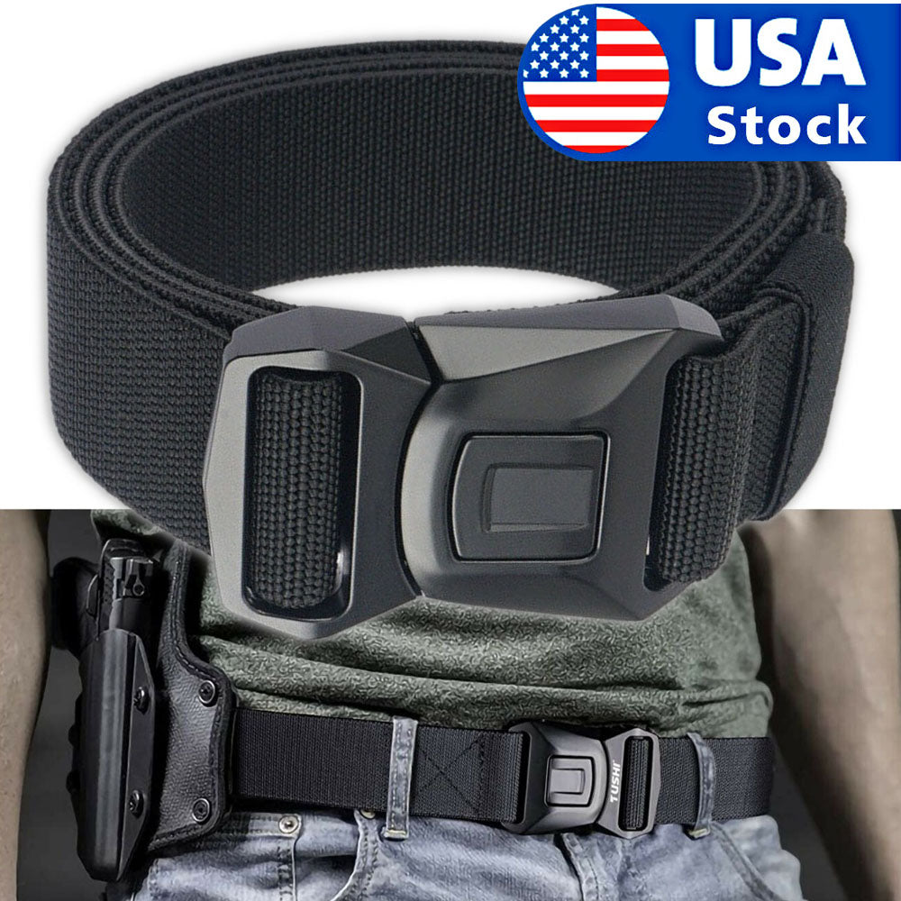 Quick Button Release Buckle Military Belt