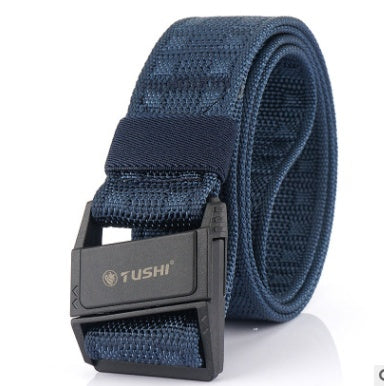 Magnetic Buckle Canvas Belt Fashionable Leisure Belt