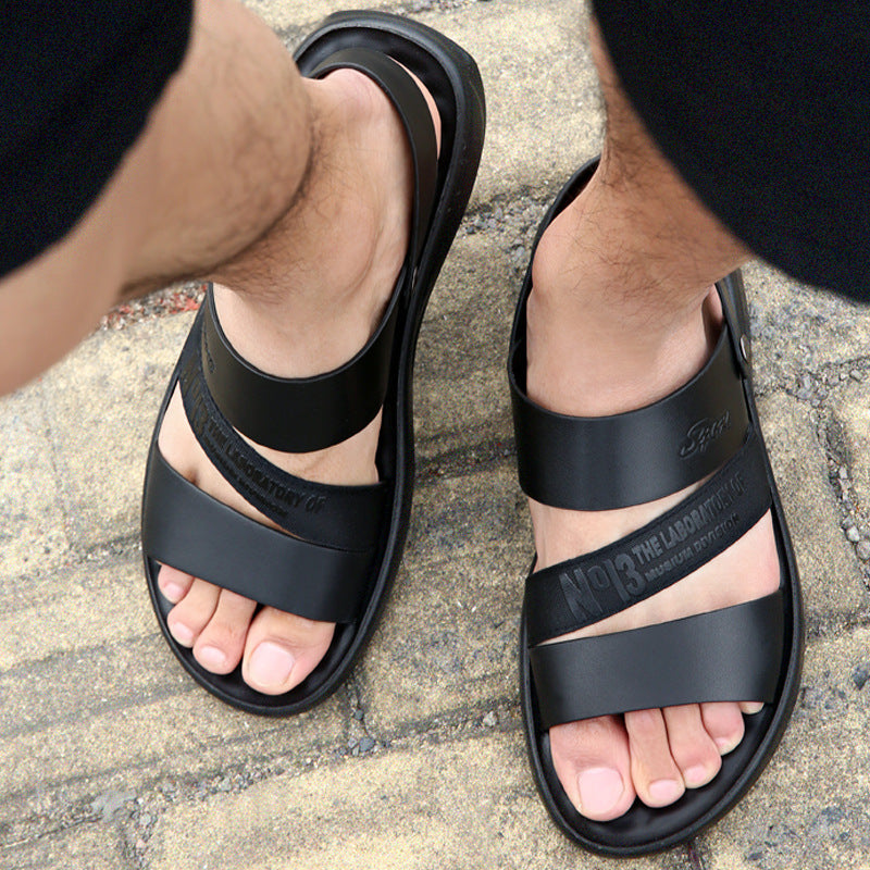 -slip Flat Summer Holiday Sandals Casual Male Shoes dfv56