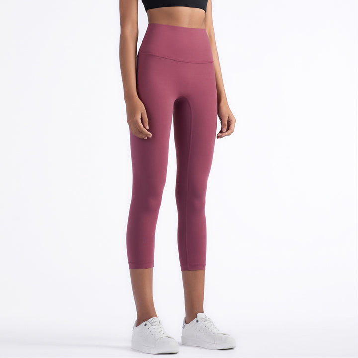 Yoga Pants Women's High-Waisted Abdomen And Hips Cropped Fitness Pants