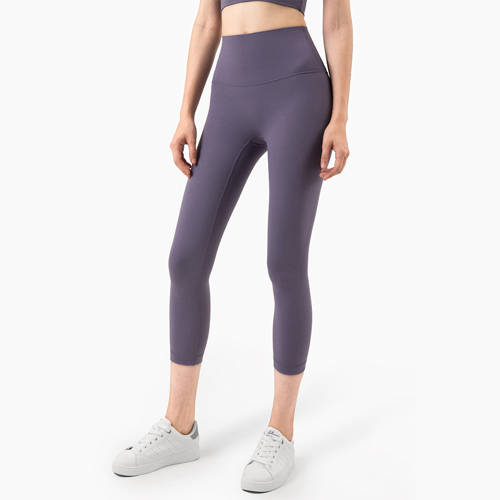 Yoga Pants Women's High-Waisted Abdomen And Hips Cropped Fitness Pants