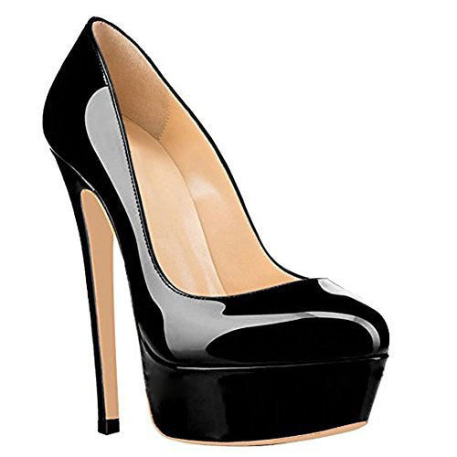 American Large Size High Heels Baotou Round Toe Women'