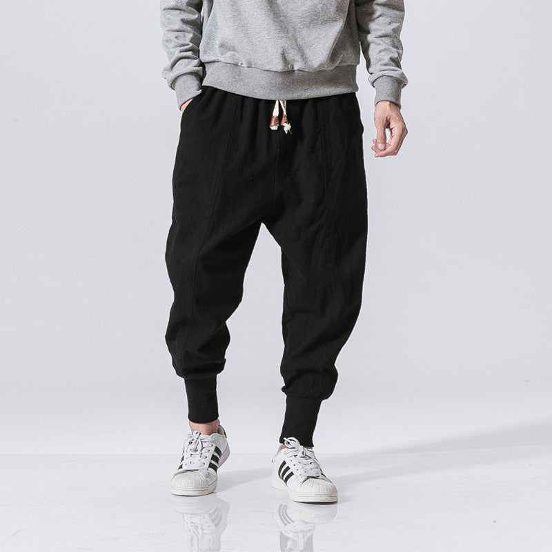 Chinese Style Harem Pants Men Streetwear 