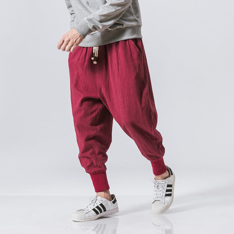 Chinese Style Harem Pants Men Streetwear 