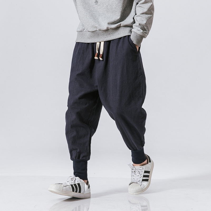 Chinese Style Harem Pants Men Streetwear 