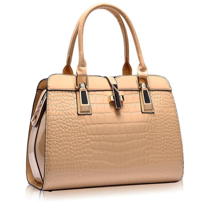 leather tote bags crocodile pattern luxury handbags for women cross-body