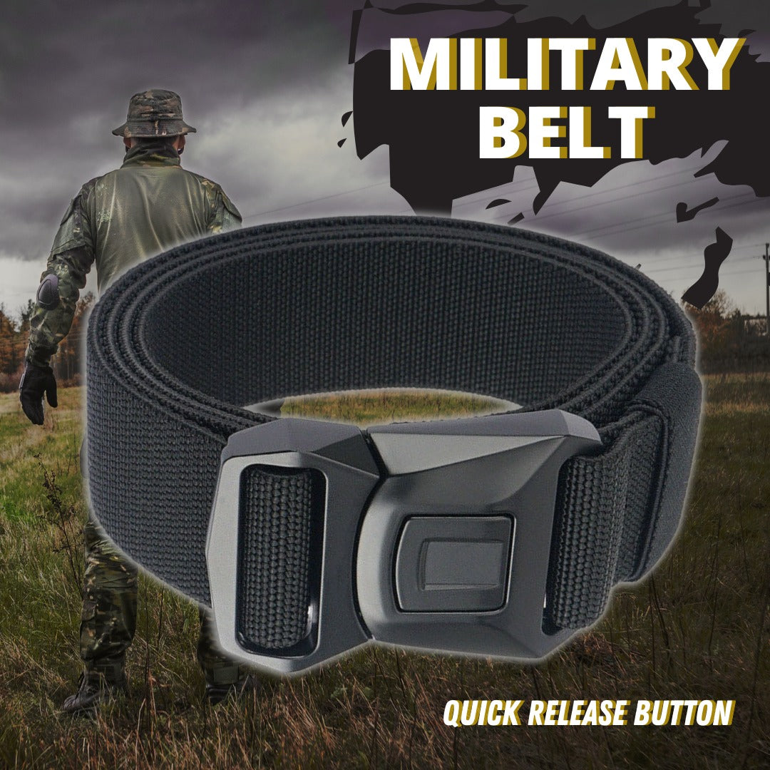 Quick Button Release Buckle Military Belt