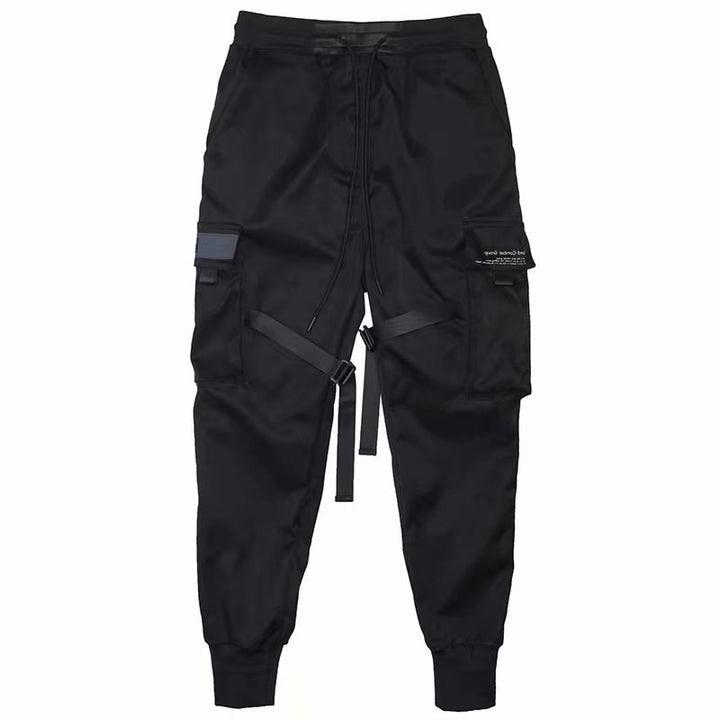 Ribbons Harem Joggers Men Cargo Pants Streetwear Hip Hop Casual Pockets ribbons harem joggers men cargo pants streetwear hip hop casualCotton Track Pants