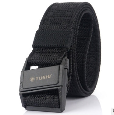 Magnetic Buckle Canvas Belt Fashionable Leisure Belt