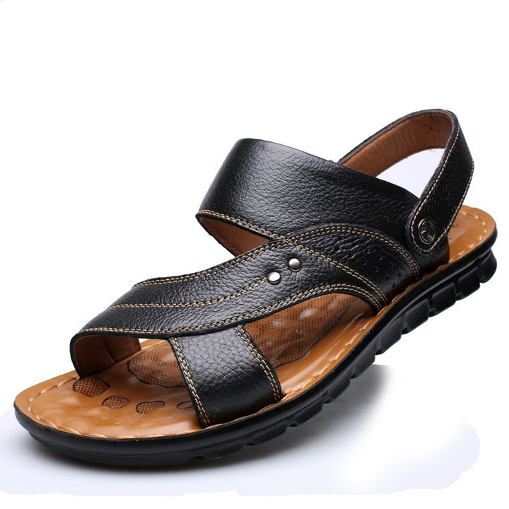 Men Sandals Summer Beach Shoes Adjustable Back Strap 