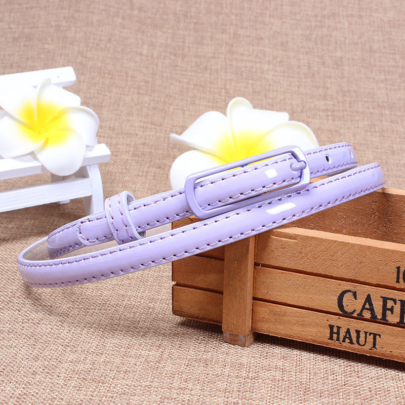 Women's pin buckle candy color belt