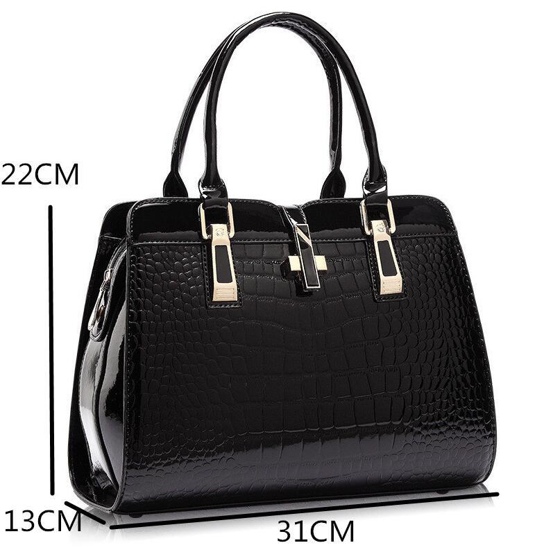 leather tote bags crocodile pattern luxury handbags for women cross-body