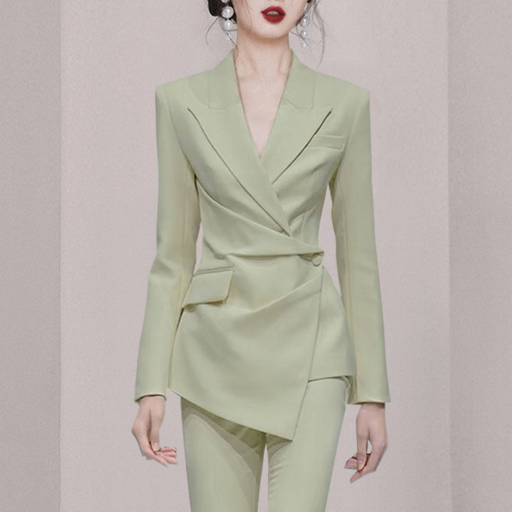 High-grade Retro Pleated Suit Suit Women