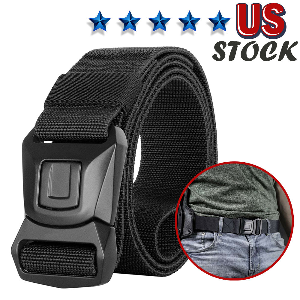 Quick Button Release Buckle Military Belt