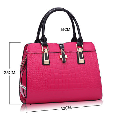 leather tote bags crocodile pattern luxury handbags for women cross-body