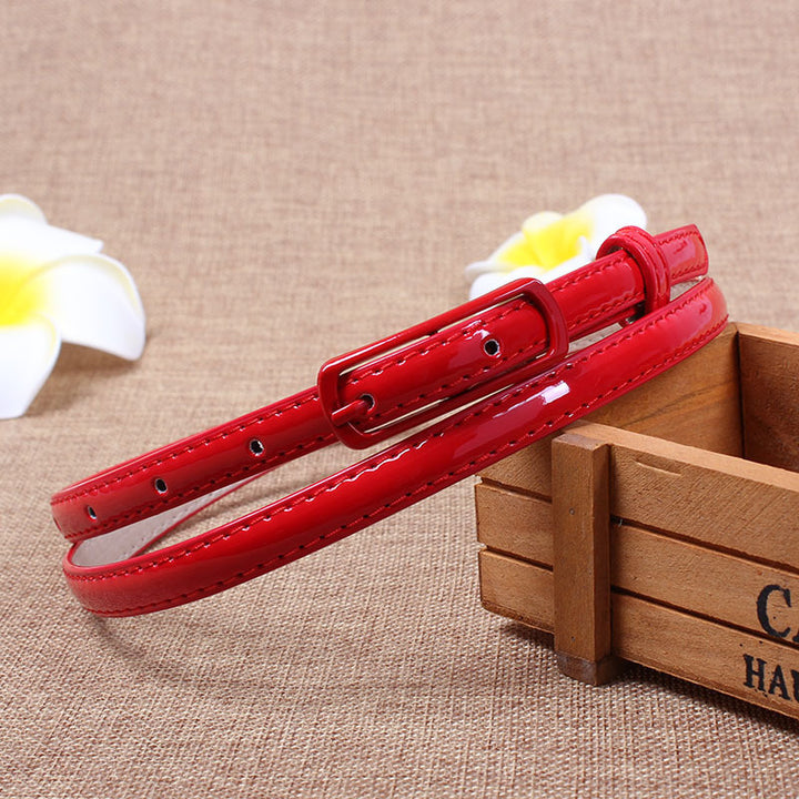 Women's pin buckle candy color belt