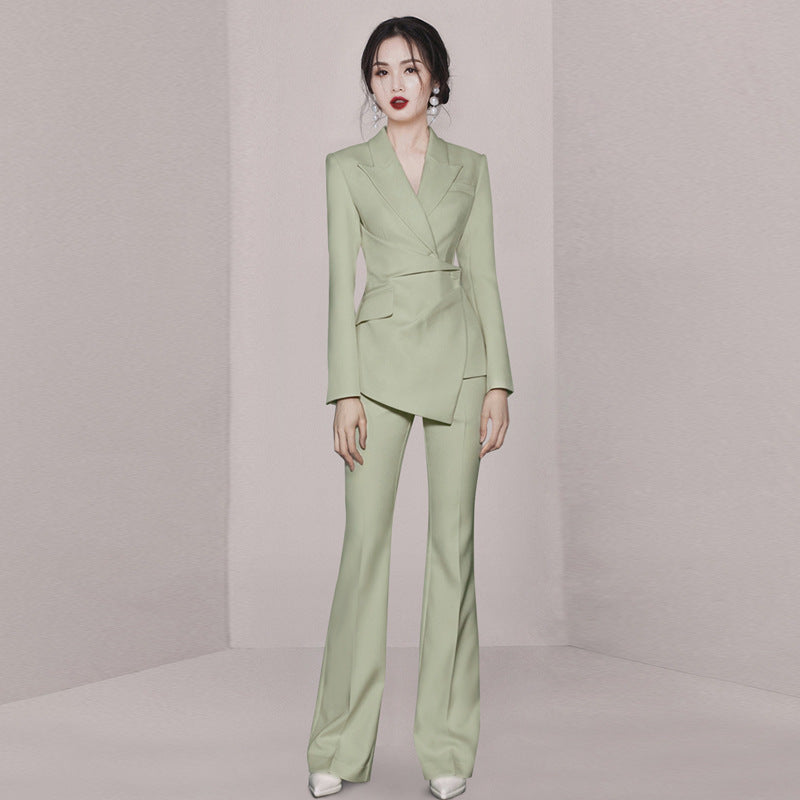 High-grade Retro Pleated Suit Suit Women