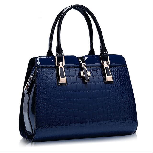 leather tote bags crocodile pattern luxury handbags for women cross-body