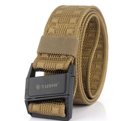 Magnetic Buckle Canvas Belt Fashionable Leisure Belt