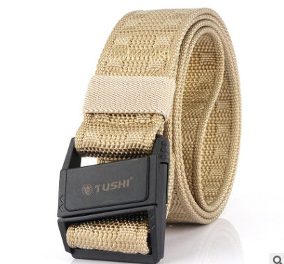 Magnetic Buckle Canvas Belt Fashionable Leisure Belt