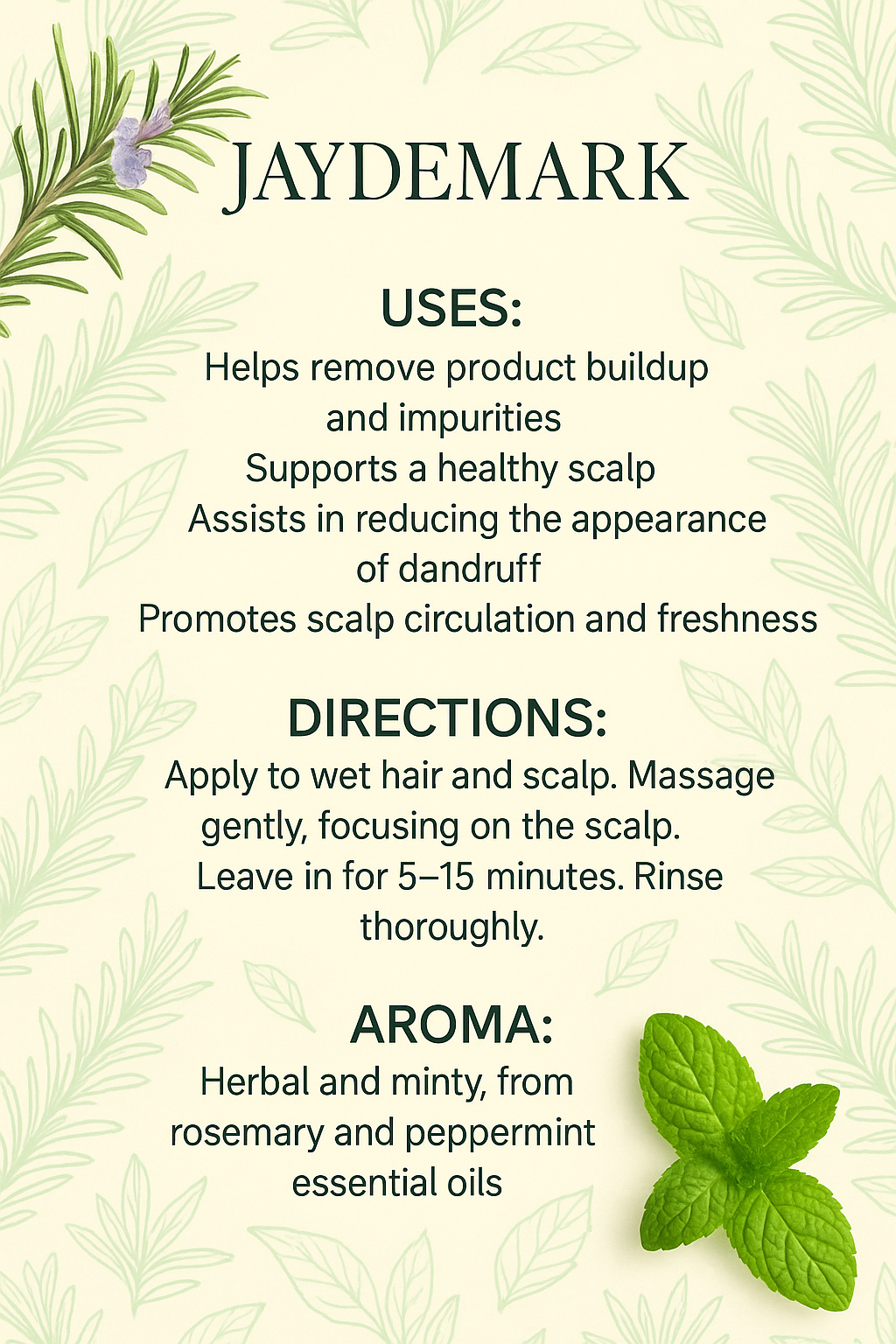 Deep Cleanse Scalp Scrub, Rosemary & Mint