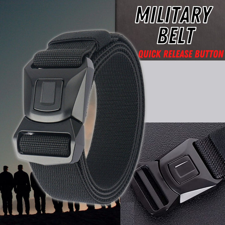 Quick Button Release Buckle Military Belt