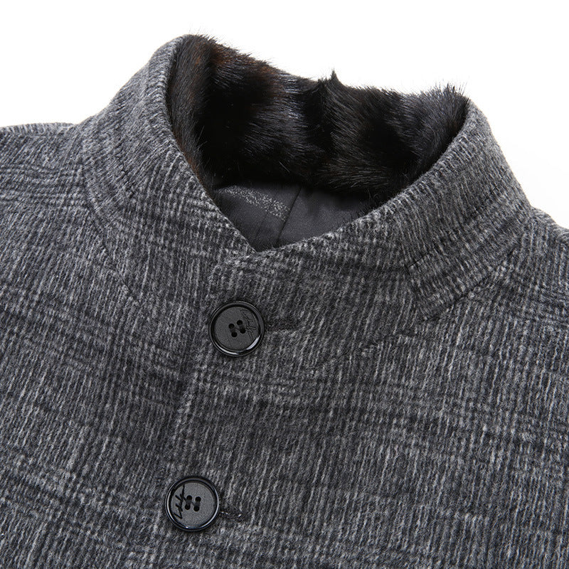 Thick Woolen Coat For Middle-aged Men