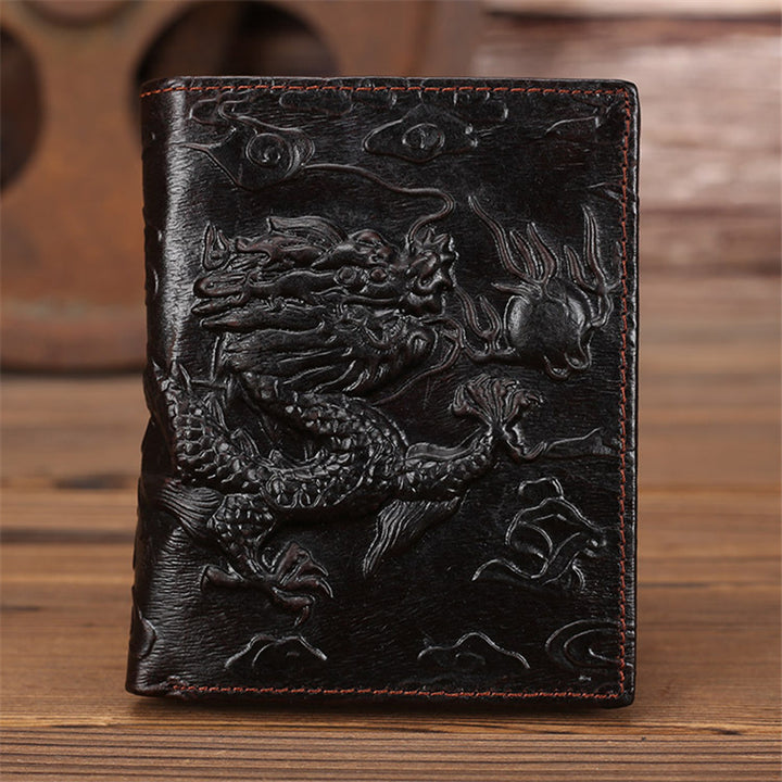 Retro Handmade Wallet Men's Wallet Short Chinese Limelight Layer Cowhide Women