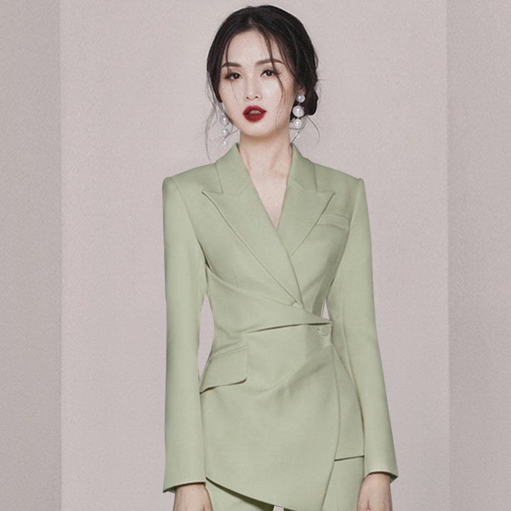 High-grade Retro Pleated Suit Suit Women