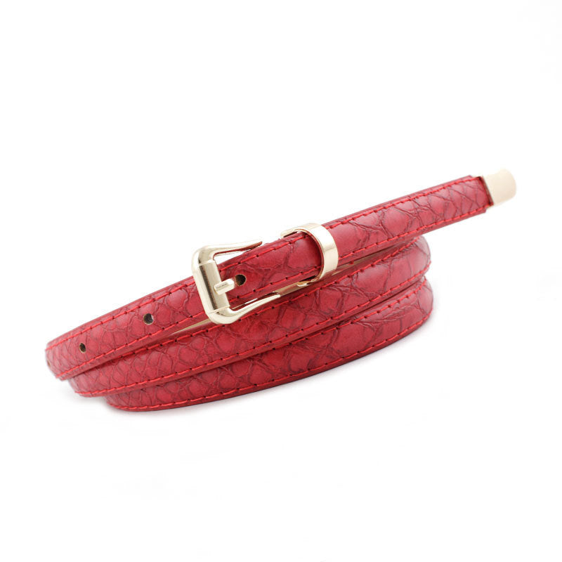 Women's New Fashion All-match Snake Pattern Pin Buckle Belt