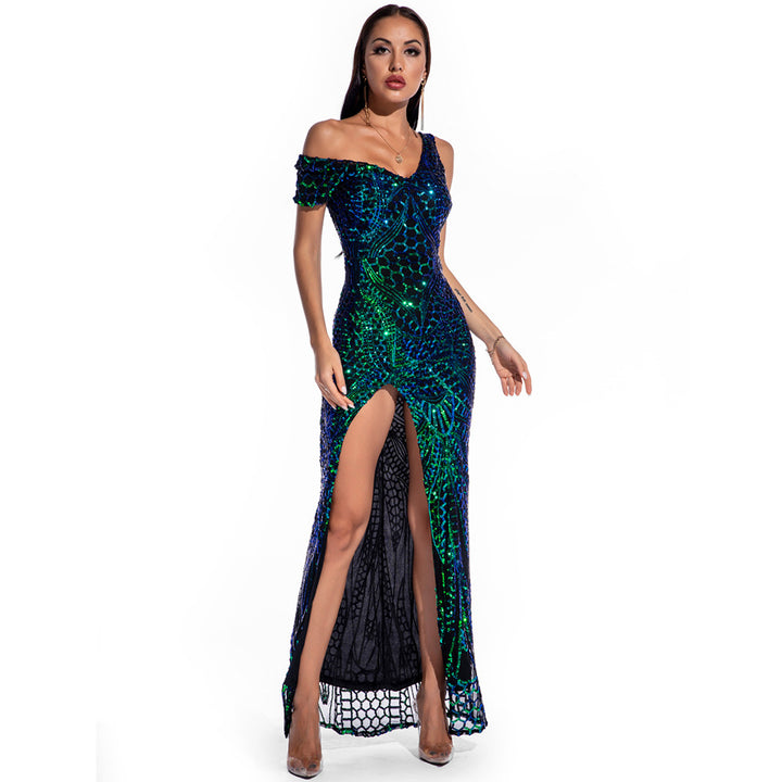 Sexy Vintage Strapless Sequin Dress