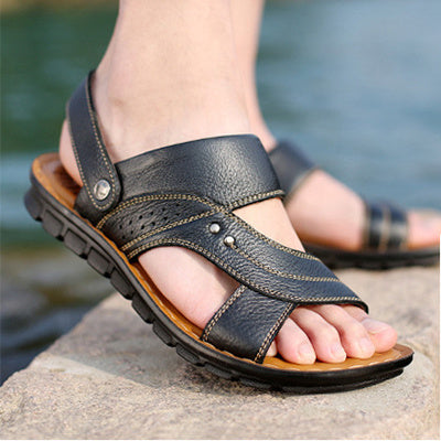 Men Sandals Summer Beach Shoes Adjustable Back Strap                