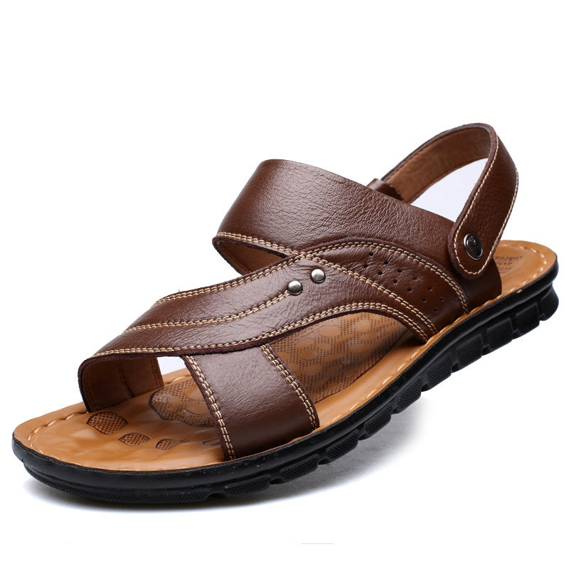 Men Sandals Summer Beach Shoes Adjustable Back Strap 