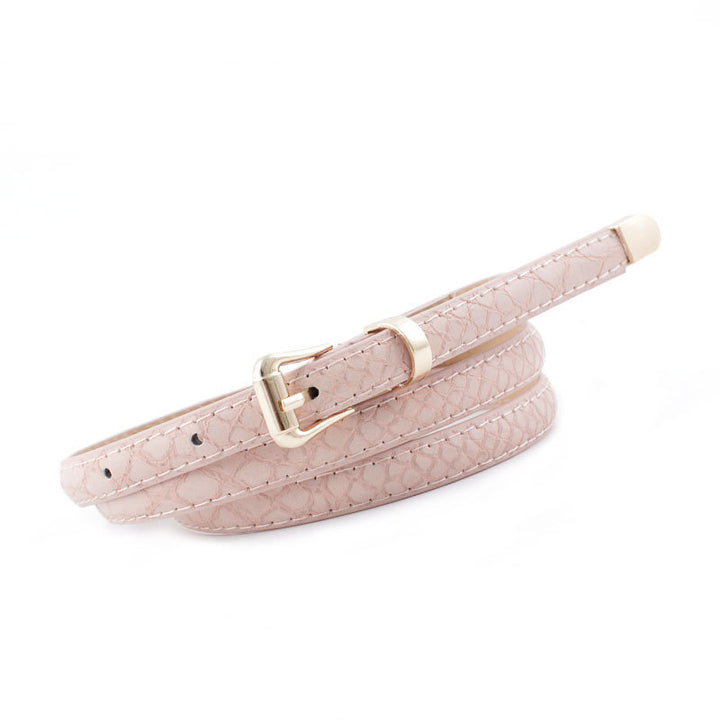 Women's New Fashion All-match Snake Pattern Pin Buckle Belt