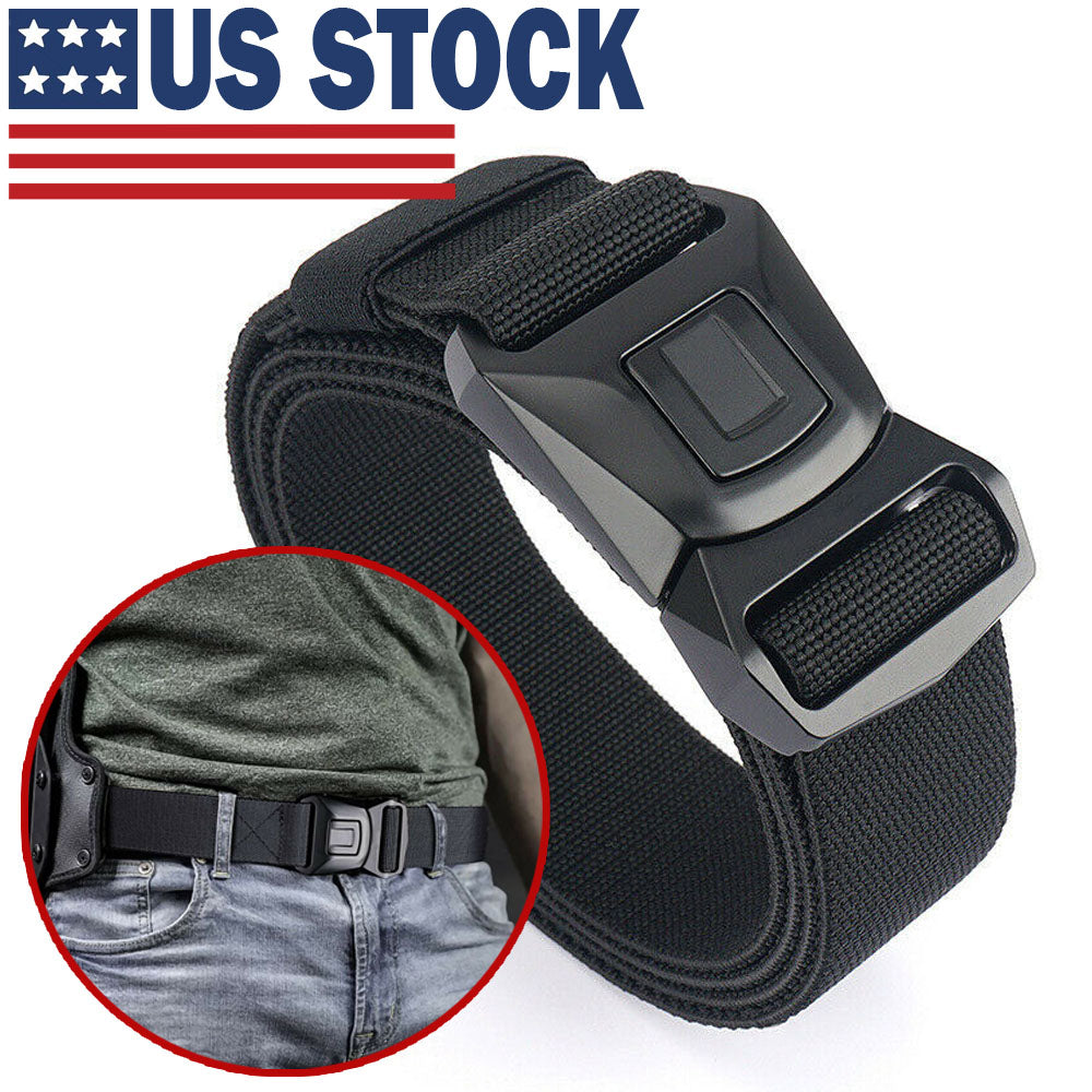 Quick Button Release Buckle Military Belt